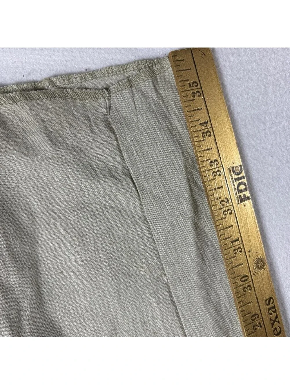 TA2 Collection Mens Linen Pants Size 46 Beige Pleated Front Made in USA Vintage